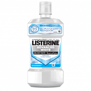 LISTERINE ® ADVANCED WHITE SPEARMINT MILDER TASTE MOUTHWASH 500 ML